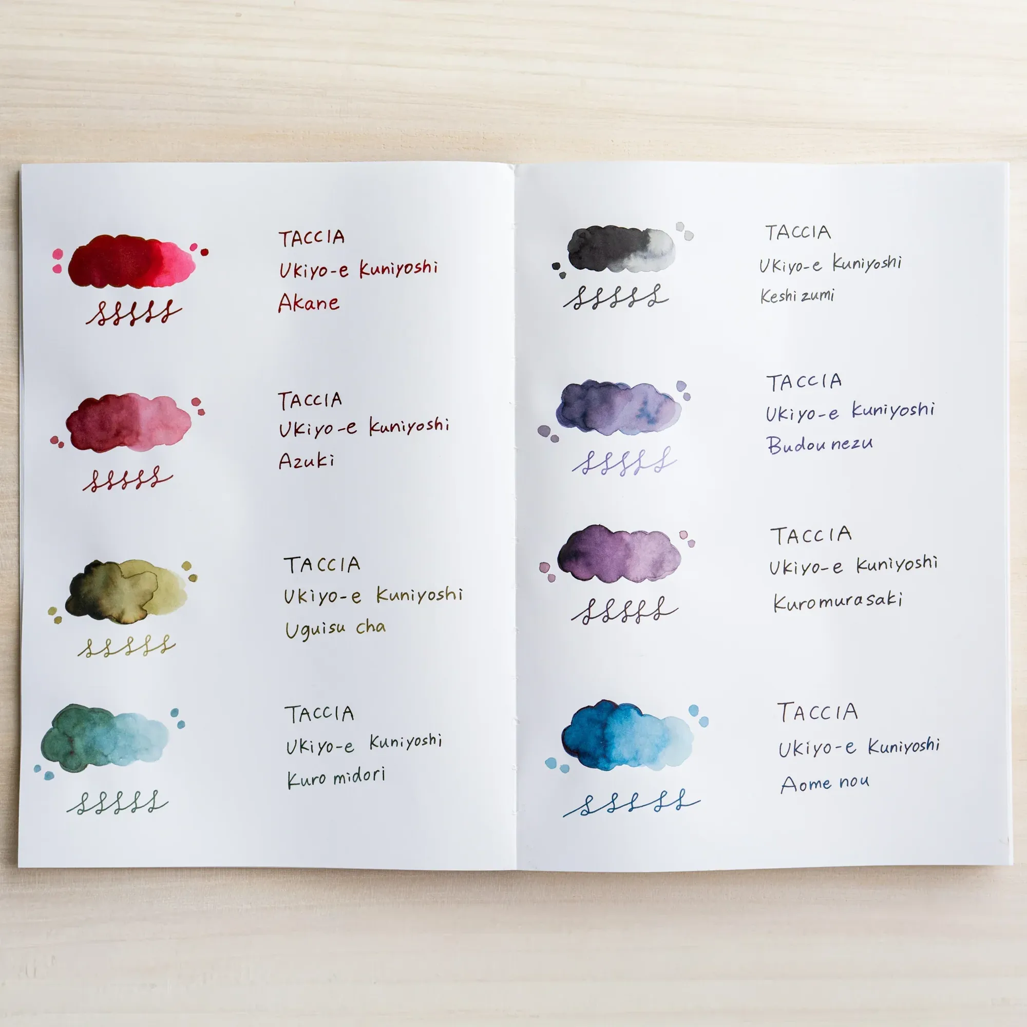 TACCIA Ukiyo-e Kuniyoshi Fountain Pen Ink Collection - 8 Colors